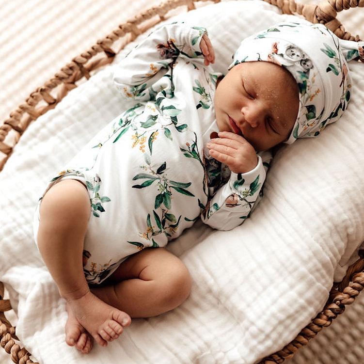 SnuggleHunnyKids2021有机棉弹性长袖四季包屁衣/哈衣