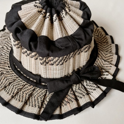 Lorna murray儿童可折叠编织短帽檐遮阳草帽