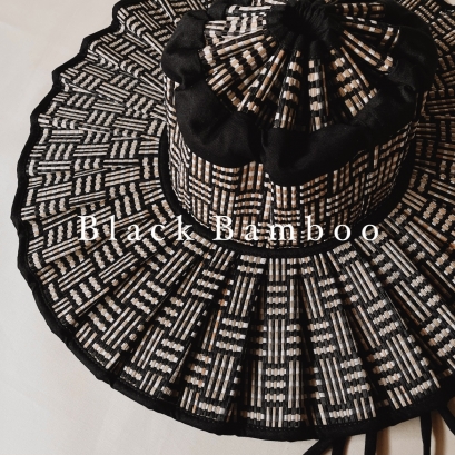 澳洲Lorna murray儿童可折叠编织短帽檐遮阳草帽Black Bamboo Mayfair Child