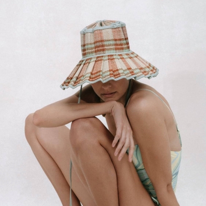 澳洲Lorna murray成人可折叠编织短帽檐遮阳草帽Lake Como | Island Capr