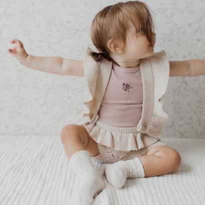 2022春夏新品 新西兰Jamie kay宝宝有机棉儿童连体衣 针织吊带裤